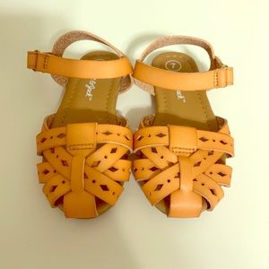 NWOT Cat & Jack Size 7 Orange Toddler Sandals
